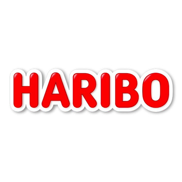 Logo Haribo per la Piazza dipinta da PAO a tema candyland