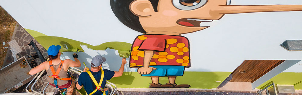 murale Pinocchio porto viro laura e pao 